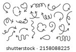 hand drawn arrows filigree icon ... | Shutterstock .eps vector #2158088225