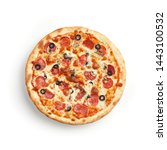 Capricciosa Pizza Isolated On...