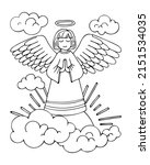 Angel Coloring Page. Prayer For ...