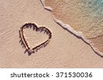 Sand Heart And Ocean Free Stock Photo - Public Domain Pictures