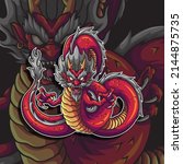 Red Dragon Mascot Design...