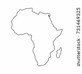africa map outline graphic... | Shutterstock .eps vector #731469325