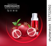 collagen pomegranate and serum... | Shutterstock .eps vector #517722502