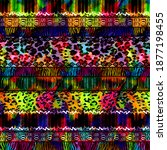 collage pattern work and fabric ... | Shutterstock . vector #1877198455
