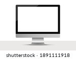 realistic computer monitor with ... | Shutterstock .eps vector #1891111918