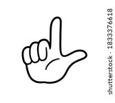 cartoon hand gesture showing... | Shutterstock .eps vector #1833376618