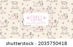 seamless pattern with cute... | Shutterstock .eps vector #2035750418