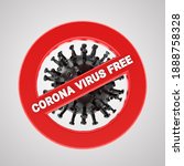 symbol corona virus free  stop... | Shutterstock . vector #1888758328