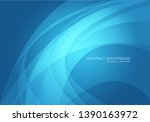 abstract blue curve light... | Shutterstock .eps vector #1390163972