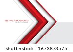 abstract red arrow direction on ... | Shutterstock .eps vector #1673873575
