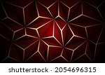 abstract deep red polygon gold... | Shutterstock .eps vector #2054696315