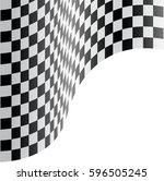 checkered flag wave on white... | Shutterstock .eps vector #596505245