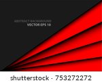 abstract red triangle overlap... | Shutterstock .eps vector #753272272