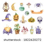 set of halloween elements.... | Shutterstock . vector #1822620272