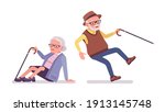 old people  elderly man  woman... | Shutterstock .eps vector #1913145748
