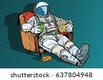 astronaut the audience with... | Shutterstock .eps vector #637804948
