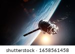 Spaceship In Outer Space Near...