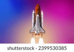 Space shuttle rocket isolated...