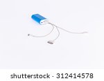 blue power bank for mobile... | Shutterstock . vector #312414578