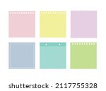 set of colorful and cute notes  ... | Shutterstock .eps vector #2117755328