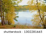 Colorful autumn overlook of pristine Mary Lake in Itasca State Park, northern Minnesota.