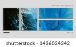 vector cards. set of templates... | Shutterstock .eps vector #1436024342