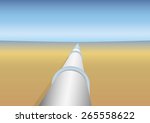 Pipeline In Desert. Perspective ...