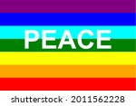 rainbow peace flag or inverted... | Shutterstock . vector #2011562228