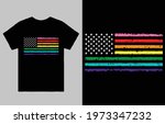rainbow usa flag t shirt vector ... | Shutterstock .eps vector #1973347232