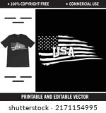 usa flag t shirt vector design  ... | Shutterstock .eps vector #2171154995