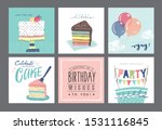 set of birthday greeting cards... | Shutterstock .eps vector #1531116845