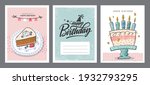 set of birthday greeting cards... | Shutterstock .eps vector #1932793295