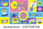 birthday greeting card with... | Shutterstock .eps vector #2107530728