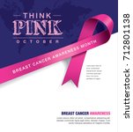 breast cancer awareness month... | Shutterstock .eps vector #712801138