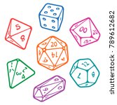 Vector Icon Set Of Dice For...