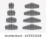 people icon set in trendy flat... | Shutterstock .eps vector #615521018