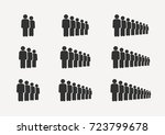 people icon set in trendy flat... | Shutterstock .eps vector #723799678