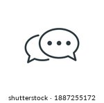 speech bubble chat icon vector... | Shutterstock .eps vector #1887255172