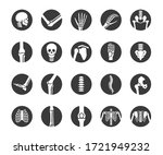 human bone and joint icon set ... | Shutterstock .eps vector #1721949232