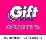 colorful layered pop text... | Shutterstock .eps vector #1841158948