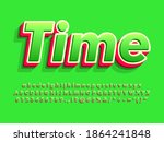 bold green text effect with red ... | Shutterstock .eps vector #1864241848