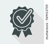 checkmark certificate   vector... | Shutterstock .eps vector #569413705