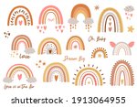 baby rainbow set. rainbow kids... | Shutterstock . vector #1913064955