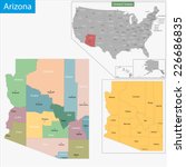 map of arizona state designed... | Shutterstock .eps vector #226686835