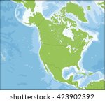 north america map | Shutterstock .eps vector #423902392