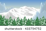winter mountain landscape | Shutterstock .eps vector #433754752
