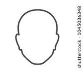 male silhouette of a head.... | Shutterstock .eps vector #1045036348
