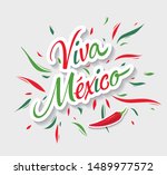 mexican banner layout design.... | Shutterstock .eps vector #1489977572