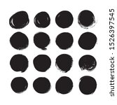 set of black circles grunge... | Shutterstock .eps vector #1526397545