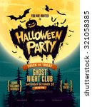 halloween party. vector... | Shutterstock .eps vector #321058385